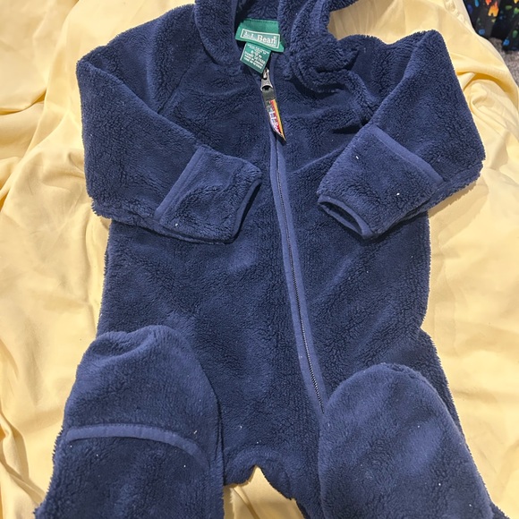 L.L. Bean Navy Blue Kids Footie Onesie - Picture 3 of 3